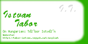 istvan tabor business card